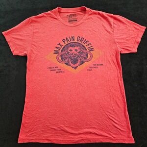 Max Pain Griffin IAB MFG Red Short Sleeve T-Shirt Men's L